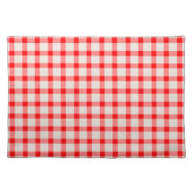 Rood en wit Gingham Pattern Land