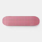 Rood en wit Gingham Plaid Persoonlijk Skateboard (Horizontaal)