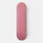 Rood en wit Gingham Plaid Persoonlijk Skateboard (Voorkant)