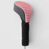 Rood en wit gingham plaid vrouwen golfheadcover (Schuin)
