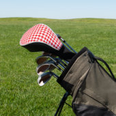 Rood en wit gingham plaid vrouwen golfheadcover (Insitu)