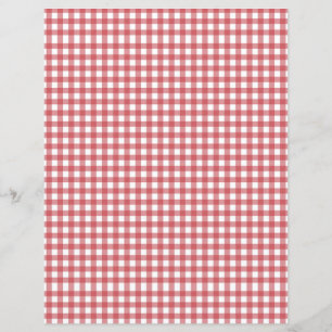 Rood en wit Gingham Scrapbook Papier