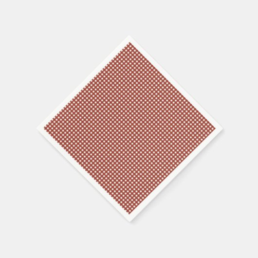 Rood en wit Gingham Servet (Hoek)