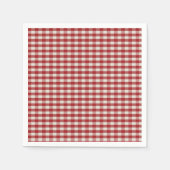 Rood en wit Gingham Servet (Voorkant)