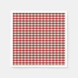 Rood en wit Gingham Servet