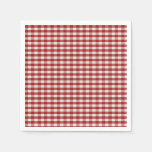 Rood en wit Gingham Servet