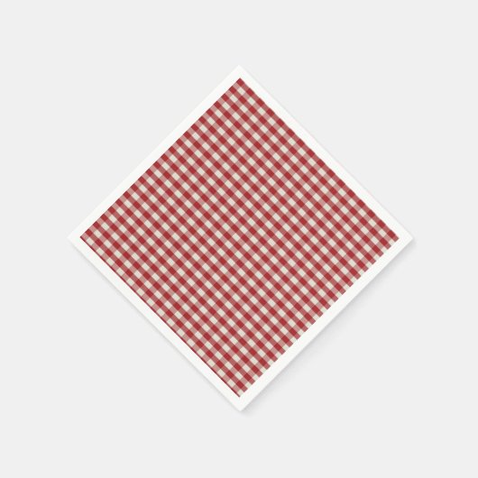 Rood en wit Gingham Servet (Hoek)