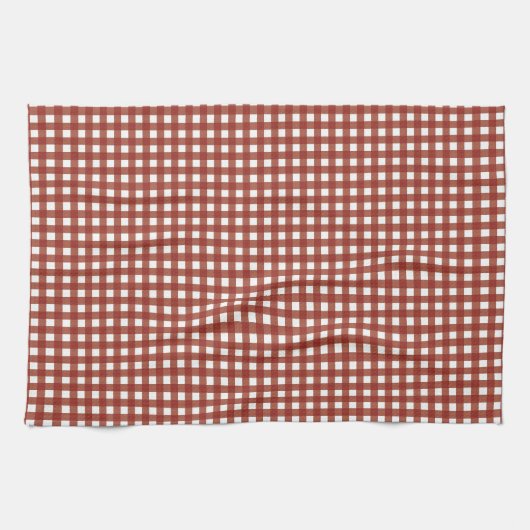 Rood en wit Gingham Theedoek (Horizontaal)