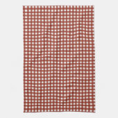 Rood en wit Gingham Theedoek (Verticaal)