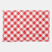 Rood en wit Gingham Theedoek (Horizontaal)