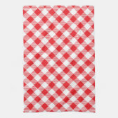 Rood en wit Gingham Theedoek (Verticaal)