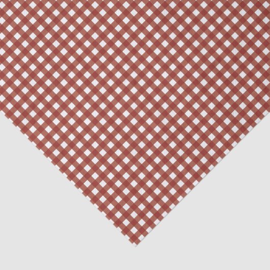 Rood en wit Gingham Tissuepapier (Detail)