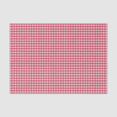 Rood en wit Gingham Tissuepapier (Voorkant)