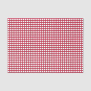 Rood en wit Gingham Tissuepapier
