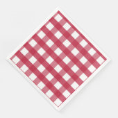 Rood en wit Gingham Trivet Servet (Hoek)