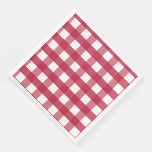 Rood en wit Gingham Trivet Servet (Hoek)