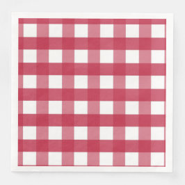 Rood en wit Gingham Trivet Servet