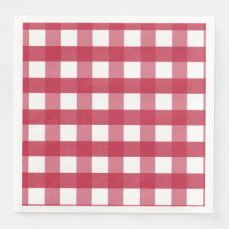 Rood en wit Gingham Trivet Servet