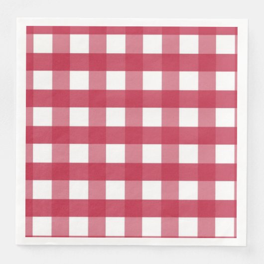 Rood en wit Gingham Trivet Servet (Voorkant)