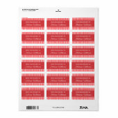 Rood en wit gingham uit de keuken van labels (Full Sheet)