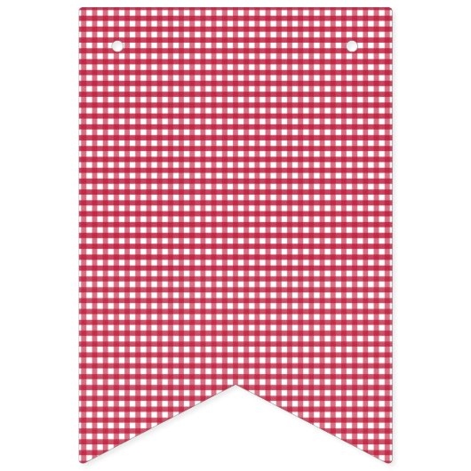 Rood en wit Gingham. Vlaggetjes (Tweede vlag)
