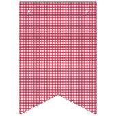 Rood en wit Gingham. Vlaggetjes (Eerste vlag)