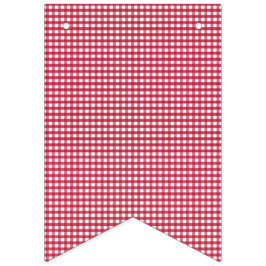 Rood en wit Gingham. Vlaggetjes