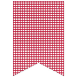 Rood en wit Gingham. Vlaggetjes