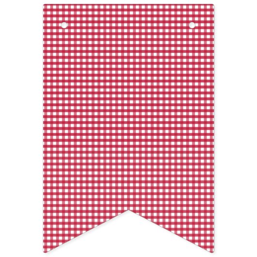 Rood en wit Gingham. Vlaggetjes (Eerste vlag)