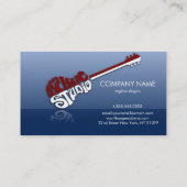 Rood en wit gitaar illustratie visitekaartje (Achterkant)