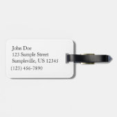 Rood en Wit Gladiolas Zomer Botanisch Bagagelabel (Achterkant horizontaal)