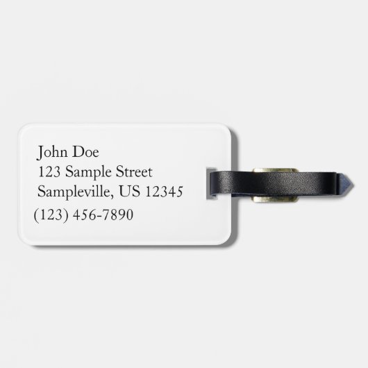 Rood en Wit Gladiolas Zomer Botanisch Bagagelabel (Achterkant horizontaal)