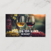 Rood en wit glas | Wijndruiven Visitekaartje (Voorkant)