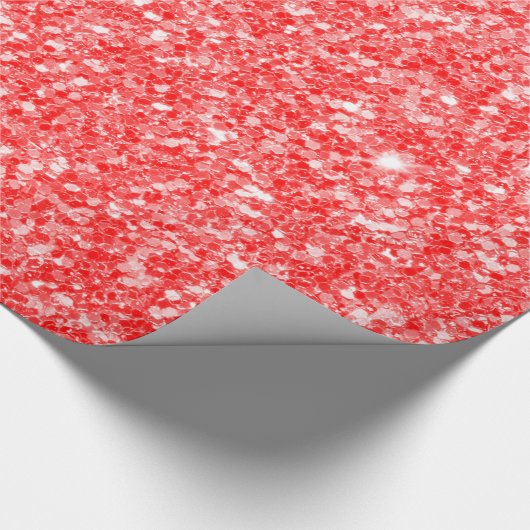 Rood en wit glitter cadeaupapier (Hoek)