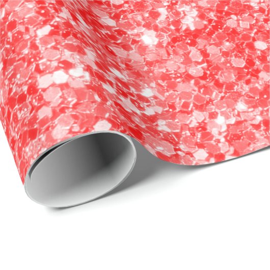 Rood en wit glitter cadeaupapier (Rol Hoek)
