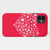 Rood en wit glitter hart Case-Mate iPhone case (Achterkant (horizontaal))