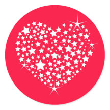 Rood en wit glitter hart