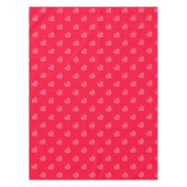 Rood en wit glittershart tafelkleed (Voorkant)
