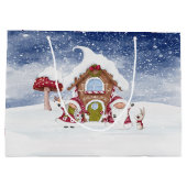 Rood en wit gnoom voor de Feestdagen Groot Cadeauzakje (Achterkant)