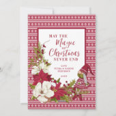 Rood en wit gnoom voor de Feestdagen kerstmis Feestdagenkaart (Achterkant)