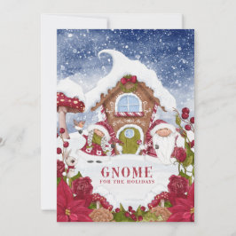Rood en wit gnoom voor de Feestdagen kerstmis Feestdagenkaart