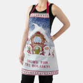 Rood en wit gnoom voor de Feestdagen Schort (Insitu)