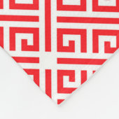 Rood en wit Grieks Zeer belangrijk Geometrisch Pat Fleece Deken (Hoek)