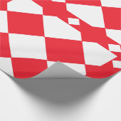 Rood en wit, groot bedieningspaneel met ruitvormig cadeaupapier (Hoek)