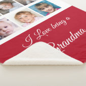 Rood en wit Grootmafotocollage Sherpa Deken (3/4)