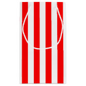 Rood en Wit Grote Grootte Verticale Strepen Klein Cadeauzakje (Achterkant)