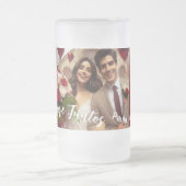 Rood en wit Happy Jubileum Foto Spaans Matglas Bierpul (Center)