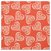 Rood en wit hart ・ Elegant traditioneel kerstfeest Stof (Swatch)