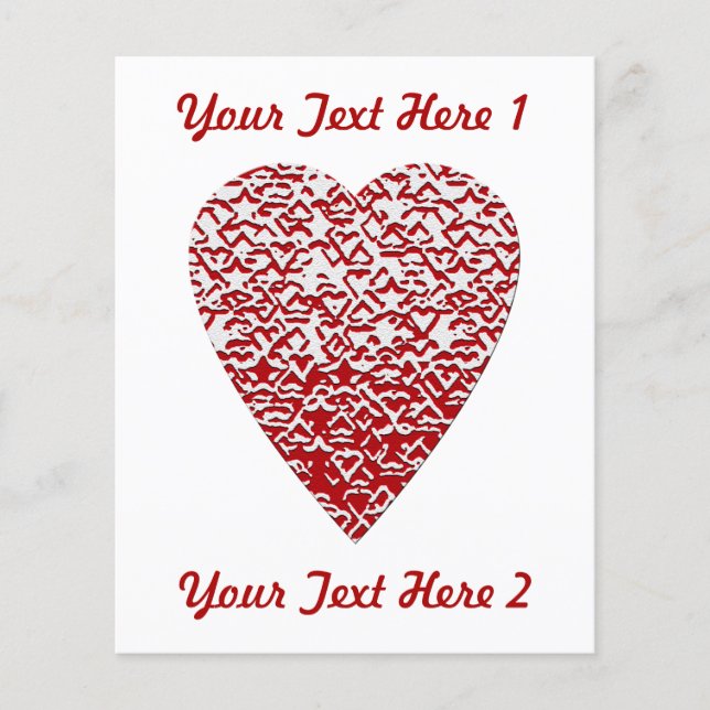 Rood en wit hart. Geoctrooieerd ontwerp van het ha (Voorkant)