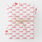 Rood en wit hart Moderne Liefde Valentijnsdag Inpakpapier Vel (In situ)